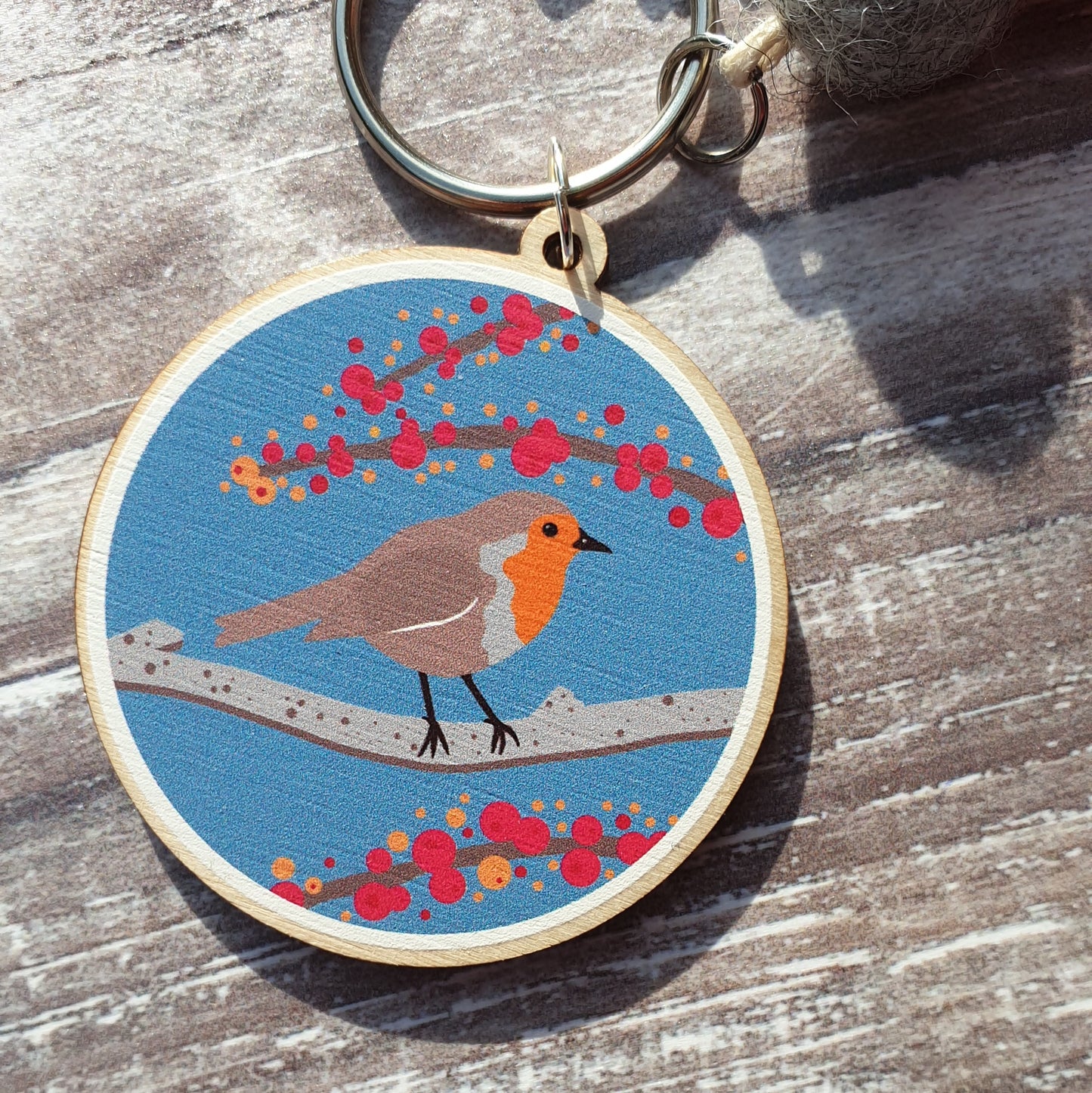 Robin Bag Charm Keyring