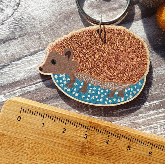 Hedgehog Wooden Charm