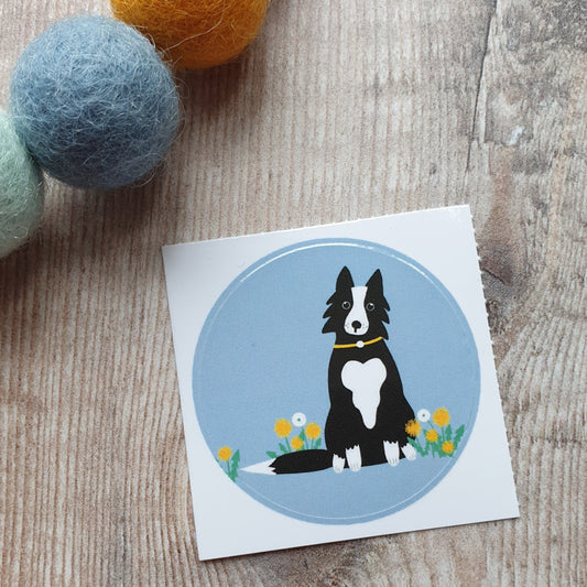 Collie Dog 38mm Vinyl Sticker