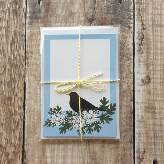 Blackbird and Blossom Mini Note Writing Set