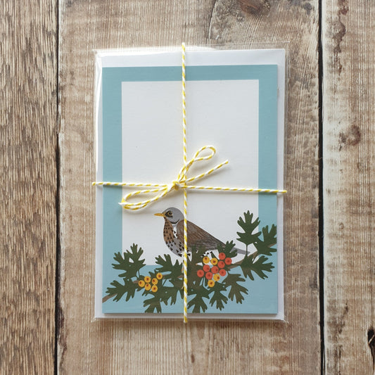 Redwing, Thrush and Fieldfare Mini Note Writing Set