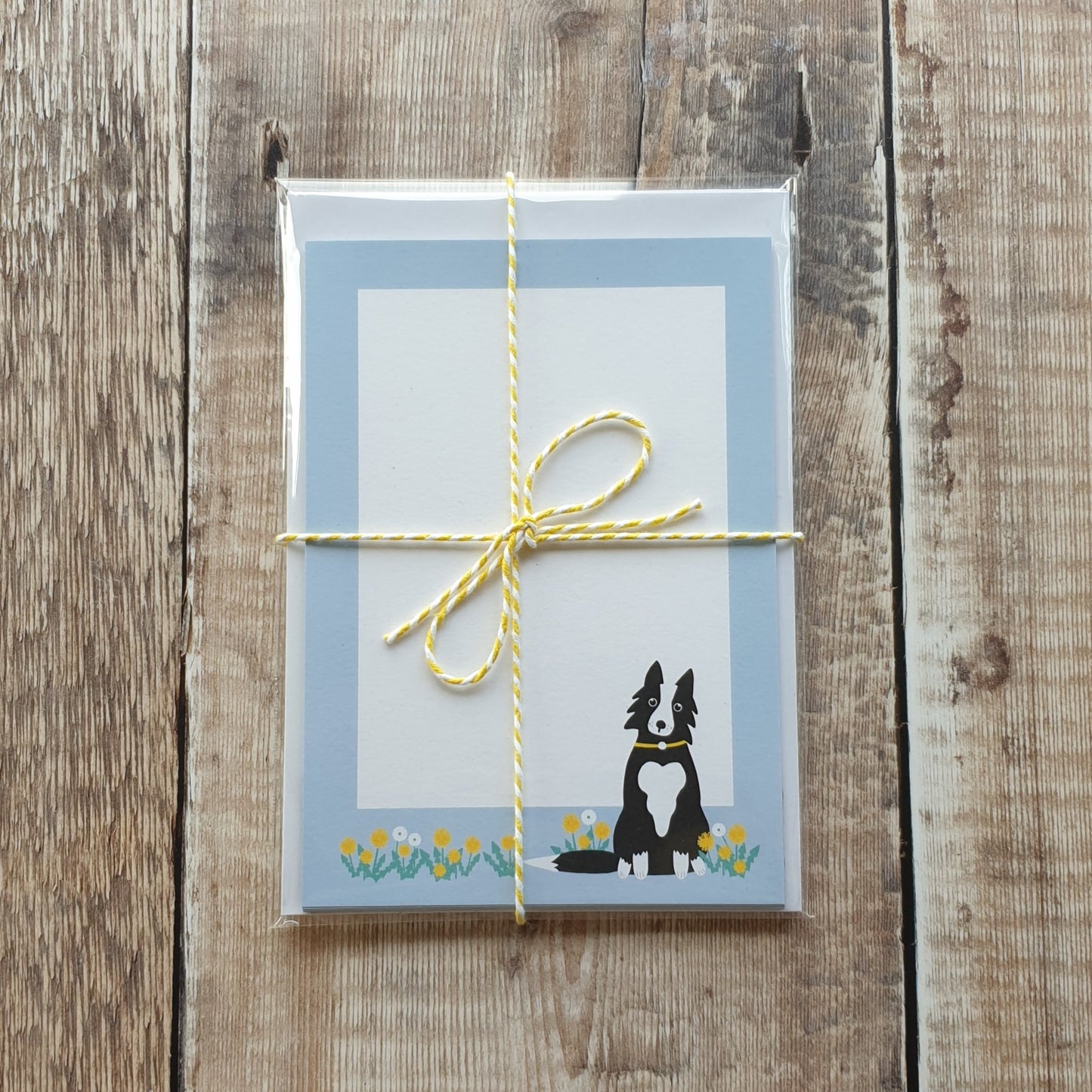 Collie Dog Mini Note Writing Paper Set