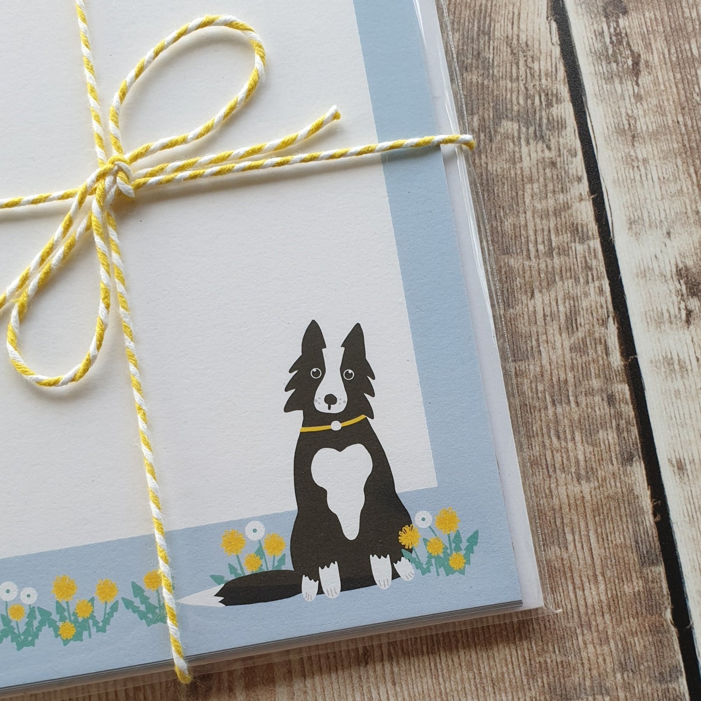 Collie Dog Mini Note Writing Paper Set