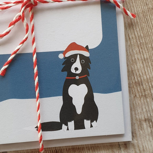Christmas Collie Mini Note Writing Paper Set
