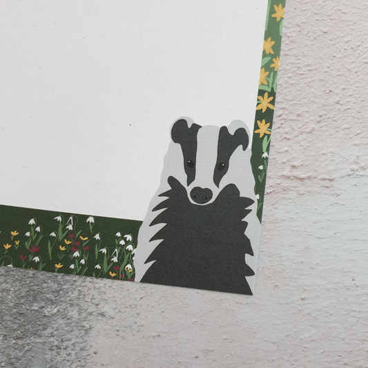 Badger Gift Note - Set of 4