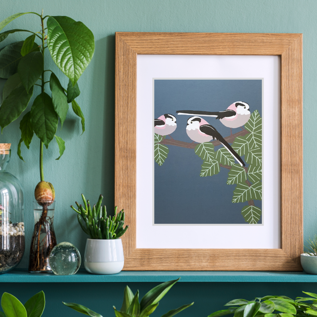Long Tailed Tits Art Print
