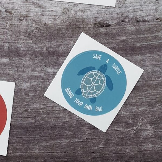 Turtle, Bring your own bag 38mm Vinyl Sticker