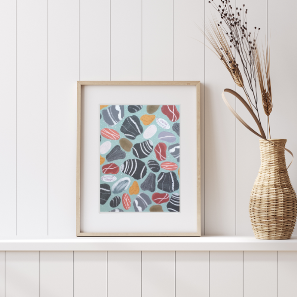 Beach Pebbles Art Print