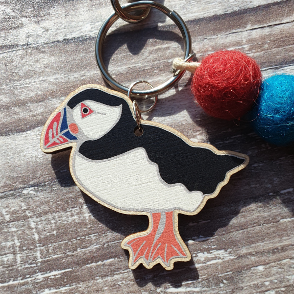 Puffin Bag Charm Keyring