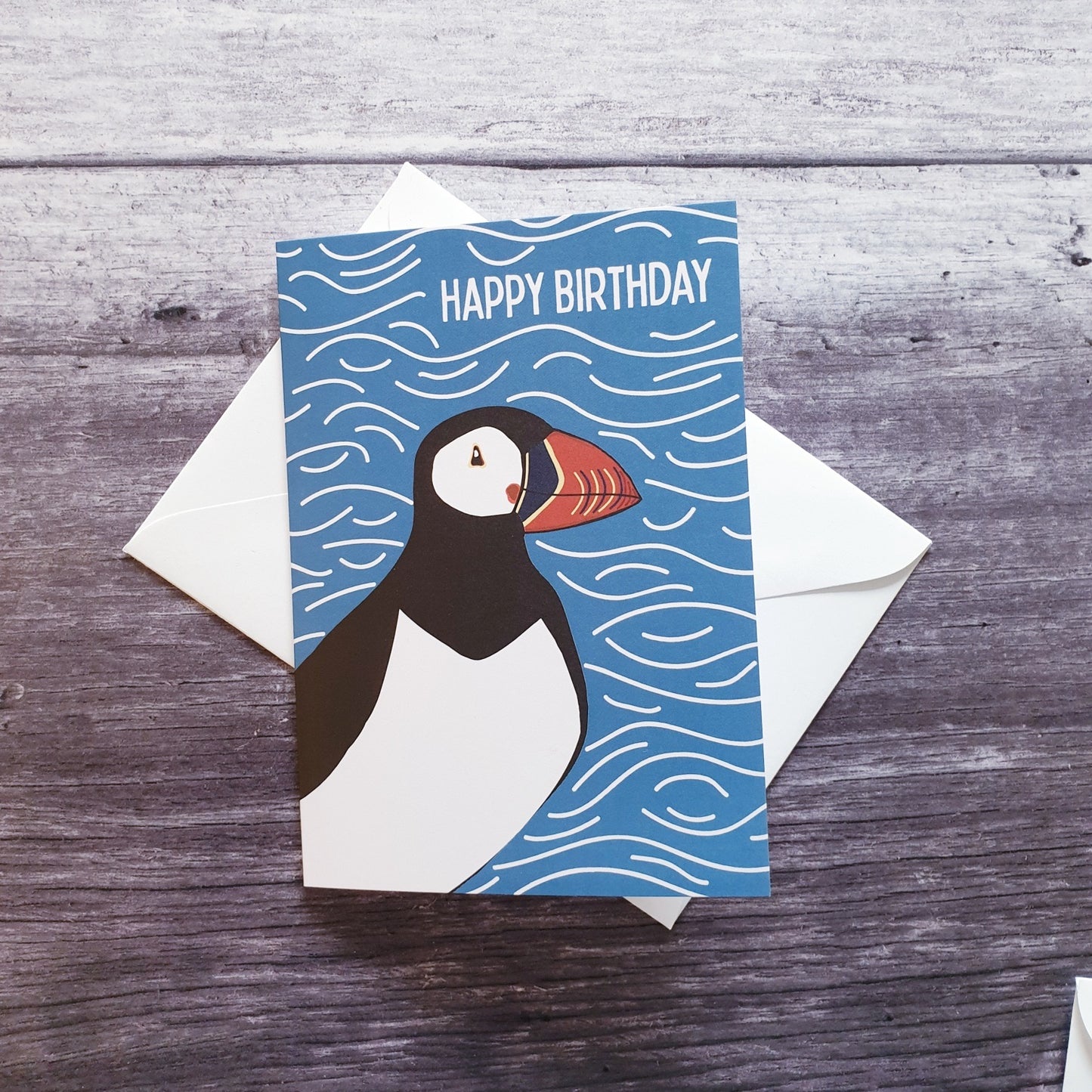 Happy Birthday Puffin greeting Card