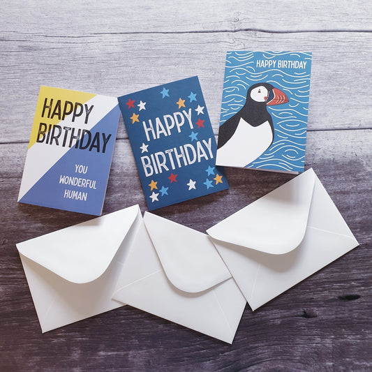 Happy Birthday Stars greeting Card