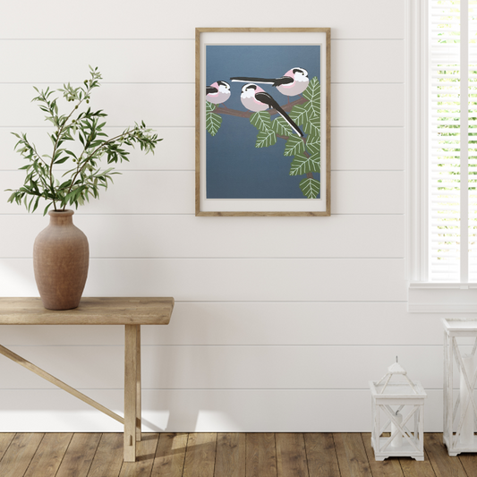 Long Tailed Tits Art Print