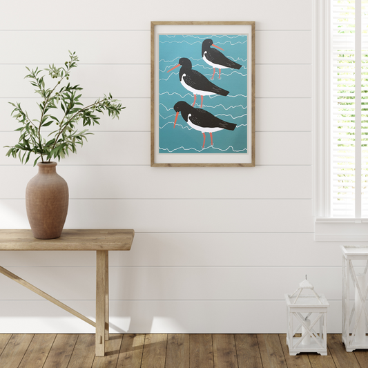 Oystercatchers Art Print