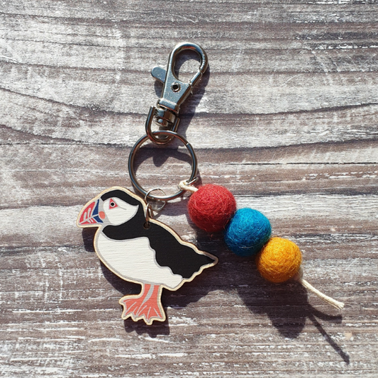 Puffin Bag Charm Keyring