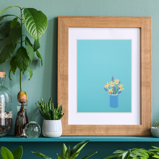 Spring Flowers Vase Art Print