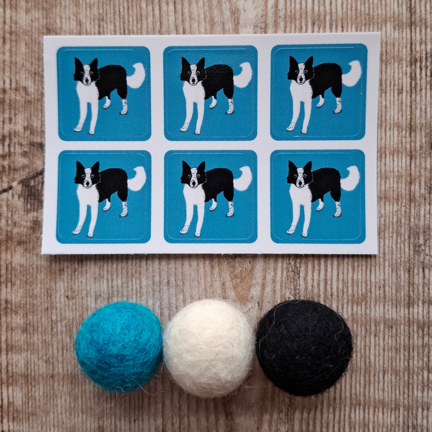 Border Collie Dog Envelope Stickers - Set of 6