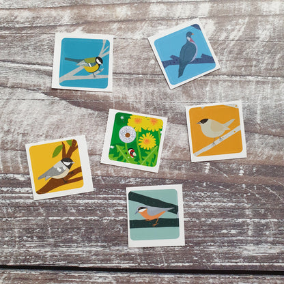 Birds Set 1 Envelope Sticker Collection - 24 stickers