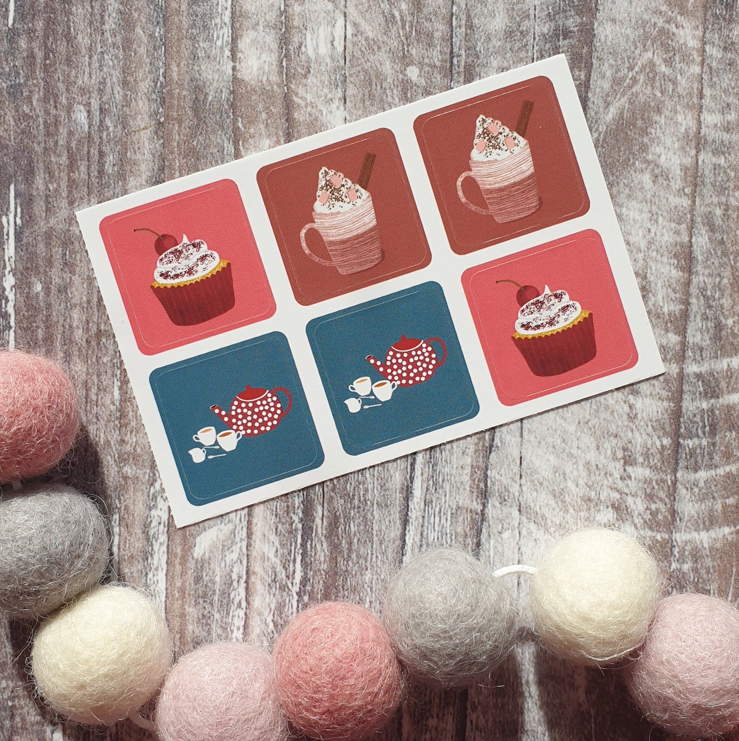 Delicious Envelope Stickers - Set of 6