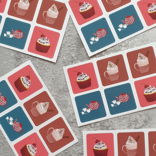 Delicious Envelope Stickers - Set of 6