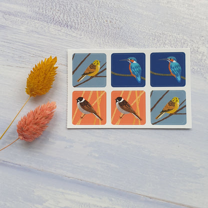 Birds Set 1 Envelope Sticker Collection - 24 stickers
