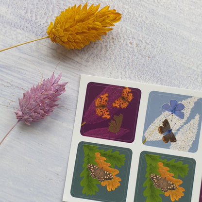 Butterflies Envelope Stickers - Set of 6