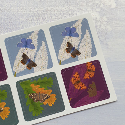 Butterflies Envelope Stickers - Set of 6
