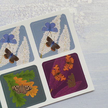Butterflies Envelope Stickers - Set of 6
