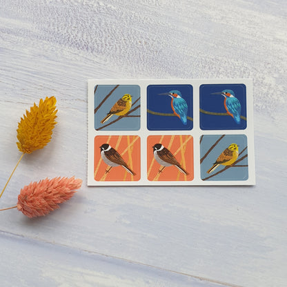 More Birds Envelope Stickers - Set of 6
