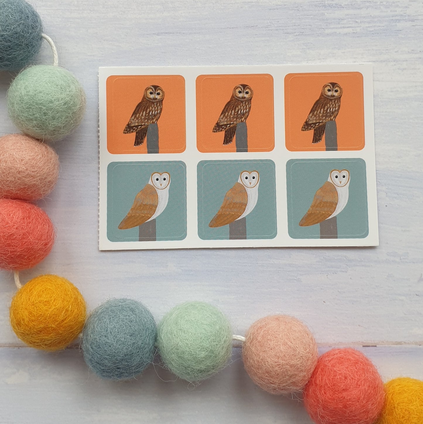 Owl Envelope Stickers - Set of 6