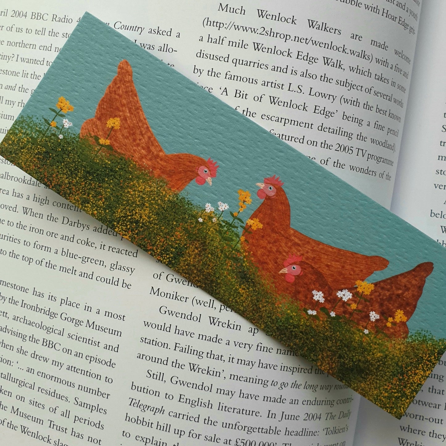 Three Hens Bookmark