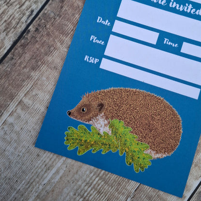 Hedgehog Party/Event invitations - Pack of 5
