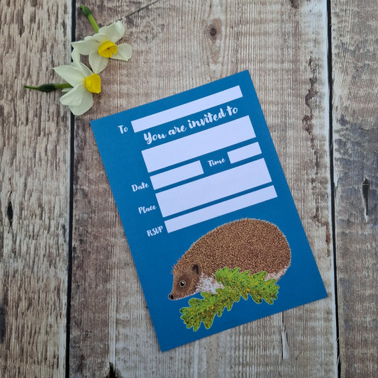 Hedgehog Party/Event invitations - Pack of 5