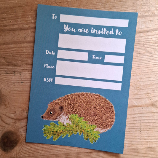 Hedgehog Party/Event invitations - Pack of 5