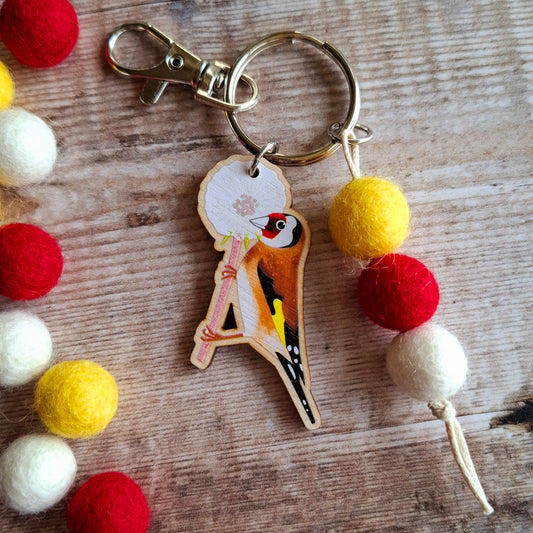 Goldfinch Bag Charm Keyring