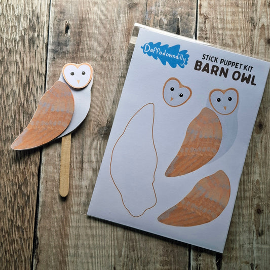 Barn Owl Stick Puppet Kit