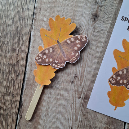 Speckled Wood Butterfly Stick Puppet Kit