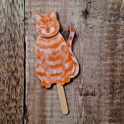 Ginger Cat Stick Puppet Kit
