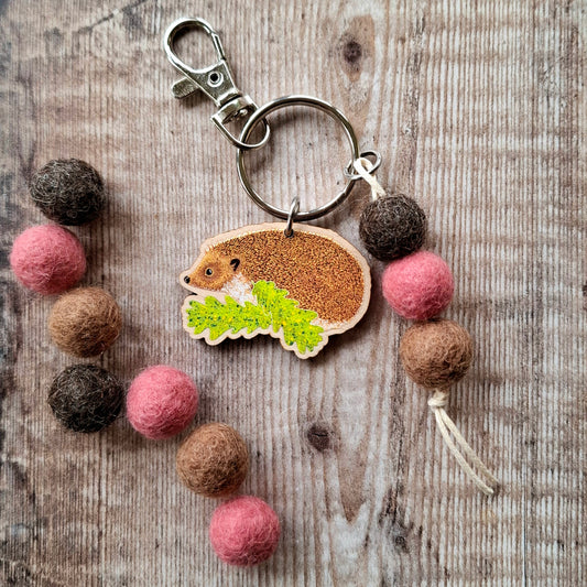 Hedgehog Bag Charm Keyring