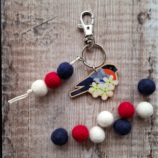 Bullfinch Bag Charm Keyring