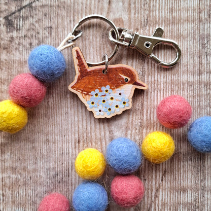 Wren Bag Charm Keyring