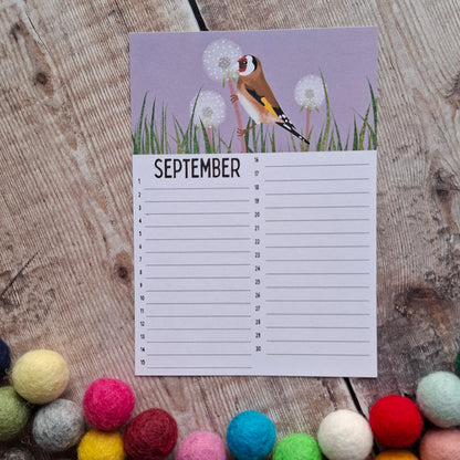 Birthday Calendar Sheets (new for 2025)