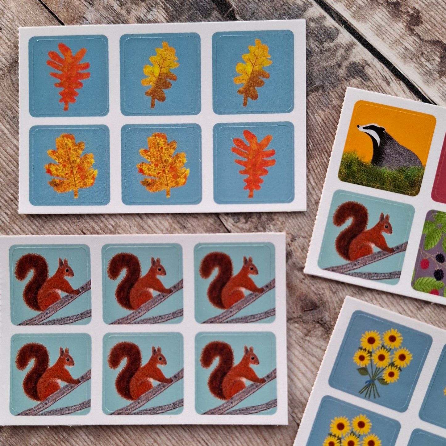 Autumn Envelope Sticker Set - 24 stickers
