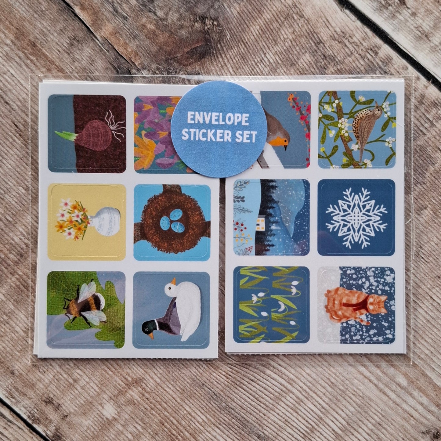 Seasons Change Envelope Sticker Set - 24 stickers