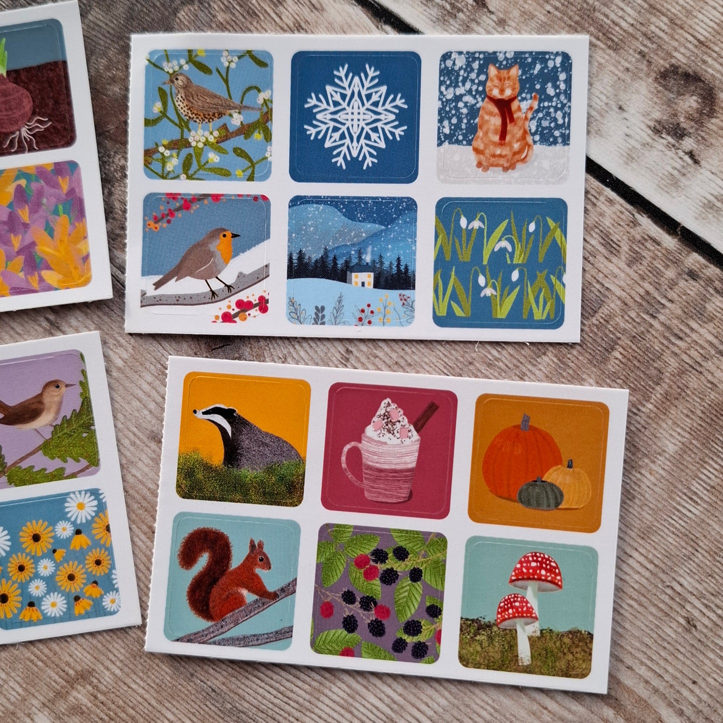 Seasons Change Envelope Sticker Set - 24 stickers