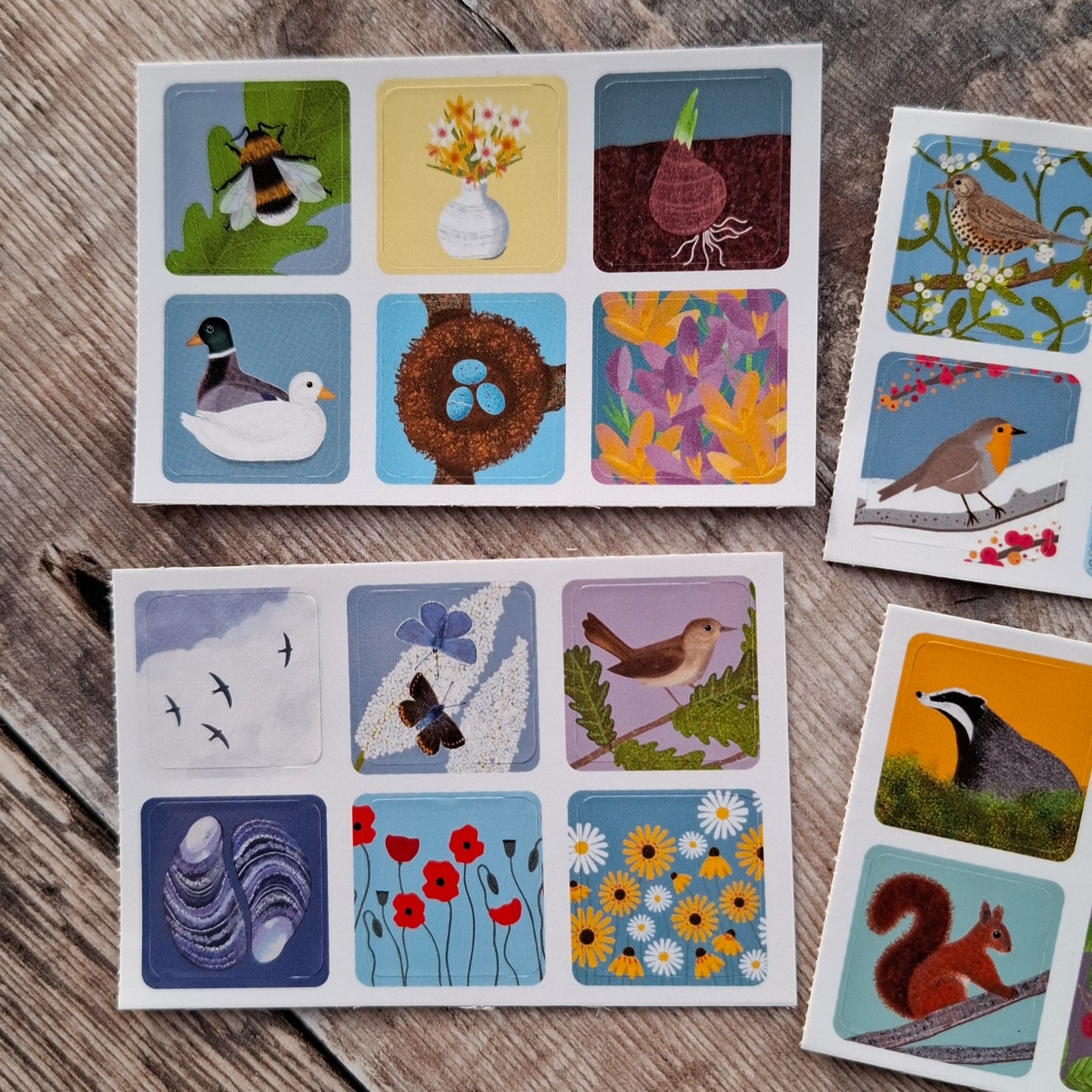 Seasons Change Envelope Sticker Set - 24 stickers