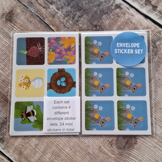 Spring Envelope Sticker Set - 24 stickers