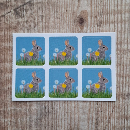 Rabbit Kit Envelope Stickers - Set of 6