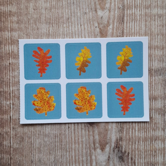 Autumn Leaves Envelope Stickers - Set of 6