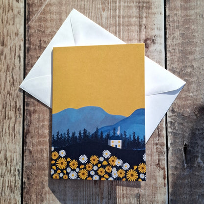 Summer Cottage Greeting Card