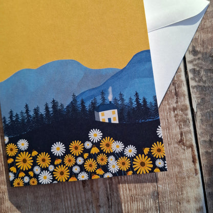 Summer Cottage Greeting Card